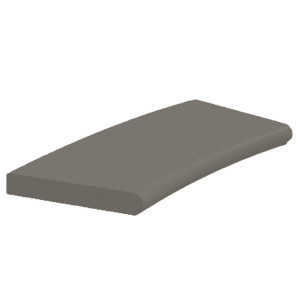 Pool edge stone, curve grey 3m TORO