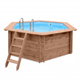 WOODEN POOL 434 x 376 cm x 116 cm SUNNY DELIGHT ABATEC