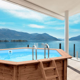 WOODEN POOL 434 x 376 cm x 116 cm SUNNY DELIGHT ABATEC