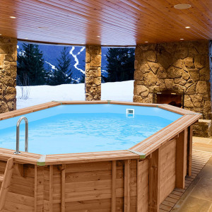 WOODEN POOL 563 x 352 cm x 106 cm Blue Lagoon ABATEC 2
