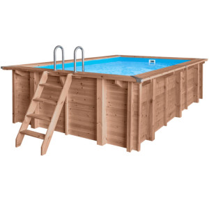 WOODEN POOL 413 x 322 cm x 122 cm Seashell Happines ABATEC