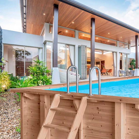 Basen drewniany 413 x 322 cm x 122 cm Seashell Happines ABATEC