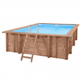 WOODEN POOL 413 x 322 cm x 122 cm Seashell Happines ABATEC