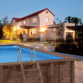 WOODEN POOL 413 x 322 cm x 122 cm Seashell Happines ABATEC