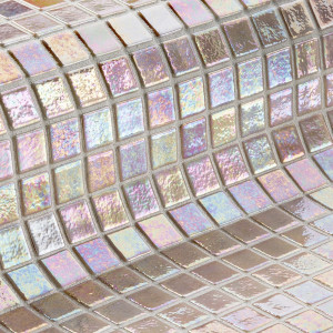 Ezarri glass pool mosaic, IRIDESCENT series, colour NACAR PEARL EZARRI