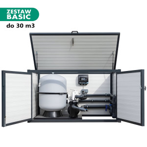Gotowe pomieszczenie techniczne dla basenu do 30m3 BASIC