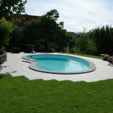 Pool edge stone, curve grey 3m TORO