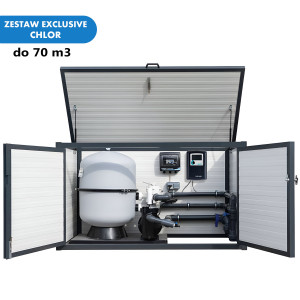 Prefabricated technical room  for a swimming pool up to 50m3 CHLORINE