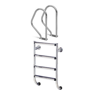 Divided pool ladder 4-step stainless steel 316 TEBAS