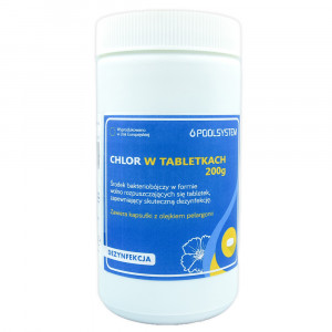 Chlor do basenów w tabletkach (mikrokapsułki pelargonii) 200g 1kg POOLSYSTEM