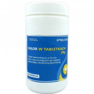 Chlor do basenów w tabletkach 20g 1kg POOLSYSTEM