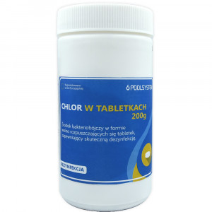 Chlor do basenów w tabletkach 200g 1kg POOLSYSTEM