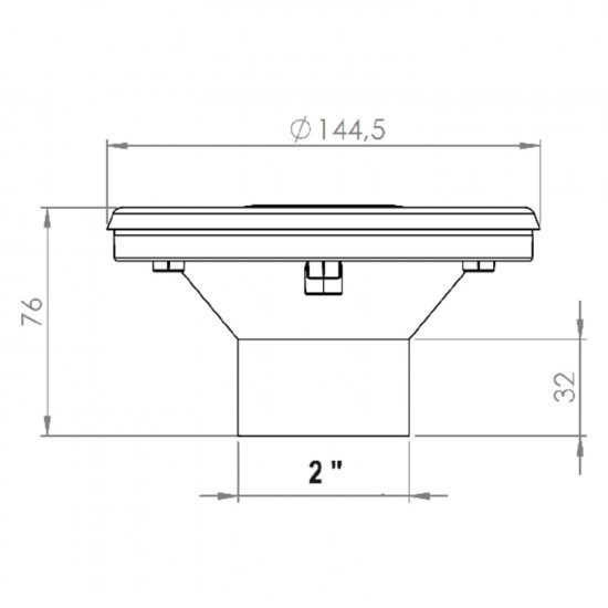Bottom nozzle for tiled swimming pool EURO TEBAS