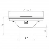 Bottom nozzle for tiled swimming pool EURO TEBAS