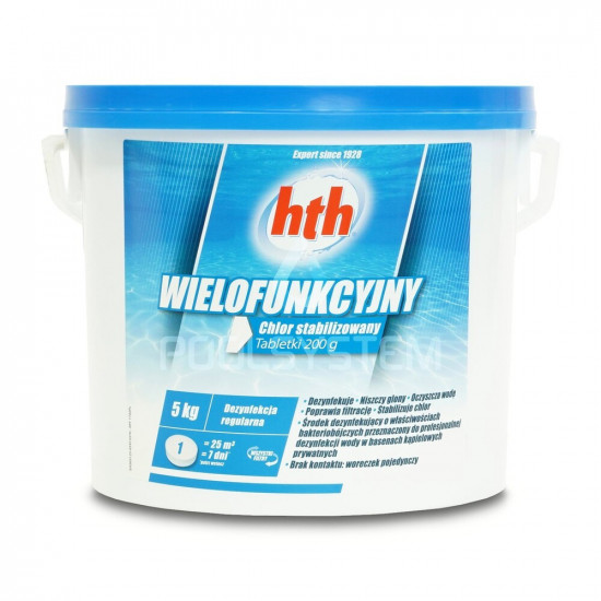 Wielofunkcyjne tabletki do basenu 200g 5KG HTH