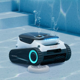 AIPER SCUBA N1 PRO wireless automatic pool cleaner cleans the bottom, walls and waterline.