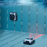 AIPER SCUBA N1 PRO wireless automatic pool cleaner cleans the bottom, walls and waterline.