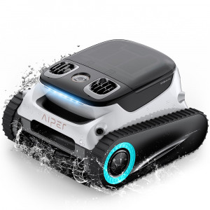 AIPER SCUBA N1 PRO wireless automatic pool cleaner cleans the bottom, walls and waterline.