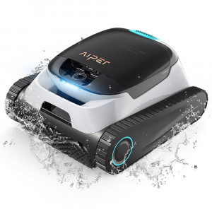 AIPER SCUBA N1 wireless automatic pool cleaner cleans the bottom, walls and waterline.