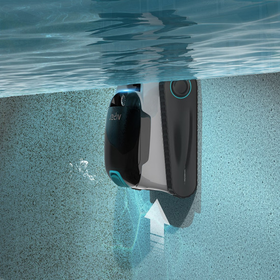 AIPER SCUBA N1 wireless automatic pool cleaner cleans the bottom, walls and waterline.
