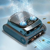 AIPER SCUBA X1 wireless automatic pool cleaner cleans the bottom, walls and waterline.