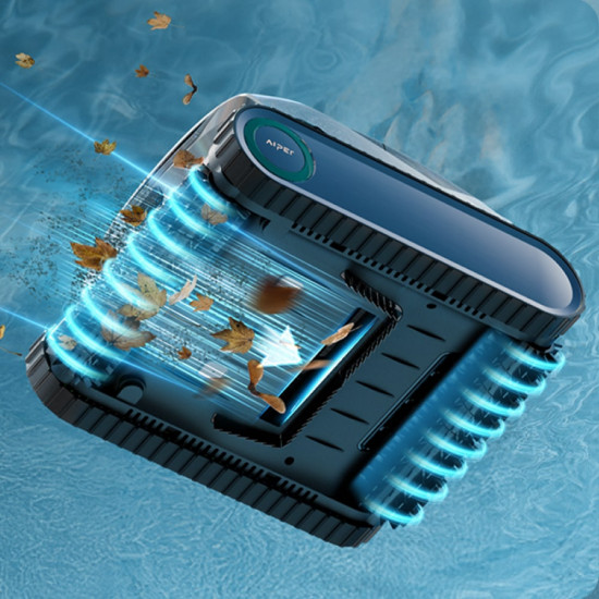 AIPER SCUBA X1 wireless automatic pool cleaner cleans the bottom, walls and waterline.