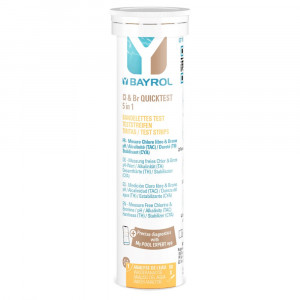 Tester paskowy do basenu 5 w 1 sprawdzający poziom chloru, ph, zasadowość, alkaliczność i twardość wody BAYROL