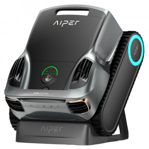 AIPER SCUBA X1 PRO MAX wireless pool vacuum cleaner cleans the bottom, walls, waterline and water surface.