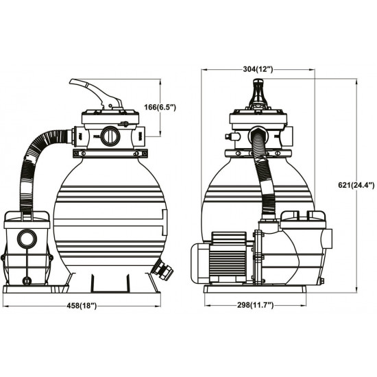 Filter set for garden pool 20m3 300mm 10m3/h STAR HYDRO-S