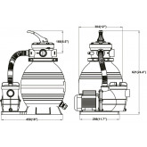 Filter set for garden pool 20m3 300mm 10m3/h STAR HYDRO-S