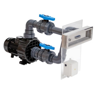 JET SWIM ATHLETE counter-current system for swimming pools, 76 m3/h, 400V BRAVUS pump, Piezo button PAHLEN