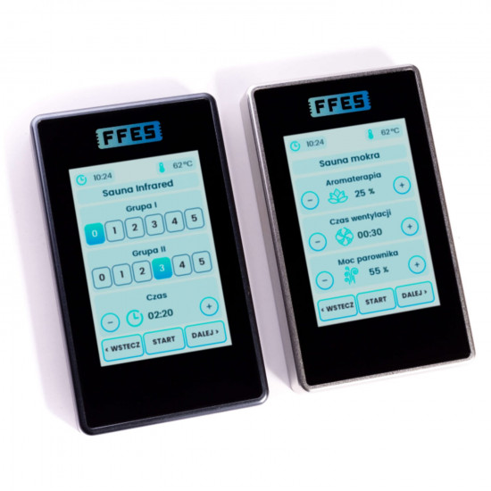 C series sauna controller for heaters up to 22 kW Black FFES