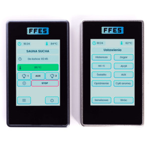 C series sauna controller for heaters up to 30 kW Black FFES 2