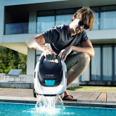 AIPER SCUBA SE wireless automatic pool cleaner cleans the bottom