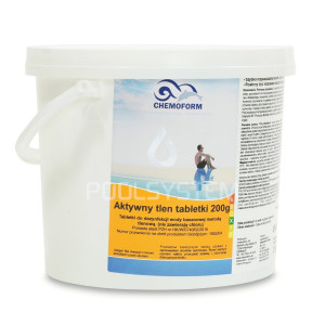 Aktywny tlen do basenu w tabletkach 200g 3KG CHEMOFORM