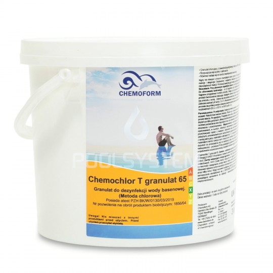 Chlor szok do basenu w granulacie CHEMOCHLOR T 65 3KG CHEMOFORM