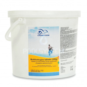 Multifunkcyjne tabletki do basenu 4w1 200g 50KG CHEMOFORM