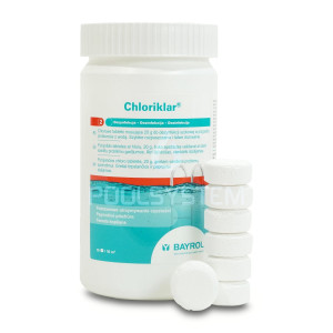 Chlor szok do basenu w tabletkach CHLORIKLAR 1KG BAYROL
