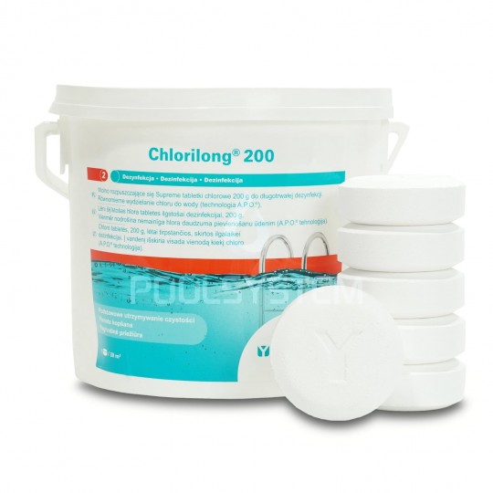 Tabletki chloru do basenu do basenu 200g CHLORILONG 200 5KG BAYROL