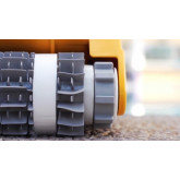 Dolphin WAVE 100 WB pool cleaner cleans bottom, walls and waterline