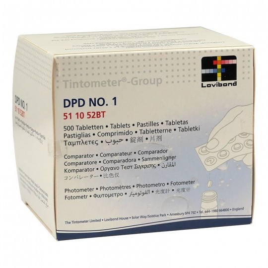 Tabletki do pomiaru chloru wolnego dla fotometru basenowego DPD 1 500 SZT. LOVIBOND