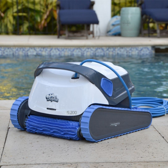 DOLPHIN S200 Pool Vacuum Cleaner cleans bottom, walls and water line