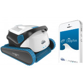 DOLPHIN S300i pool vacuum cleaner with app bottom, walls water line