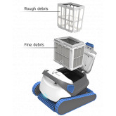 DOLPHIN S300i pool vacuum cleaner with app bottom, walls water line