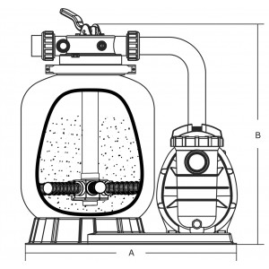 Pool filter set 40m3 450mm FSP450-6W HYDRO-S 2