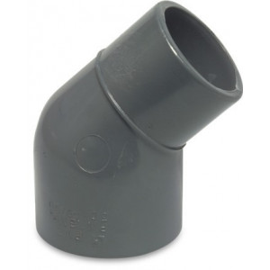 Kolano redukcyjne PVC-U 45 stopni KW x KZ/KW PN10 MEGA POOL