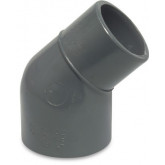 Kolano redukcyjne PVC-U 45 stopni KW x KZ/KW PN10 MEGA POOL