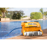 Dolphin WAVE 100 WB pool cleaner cleans bottom, walls and waterline
