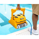 Dolphin WAVE 100 WB pool cleaner cleans bottom, walls and waterline