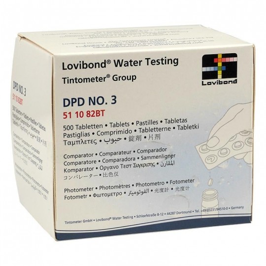 Tabletki do pomiaru chloru całkowitego dla fotometru basenowego DPD 3 500 SZT. LOVIBOND